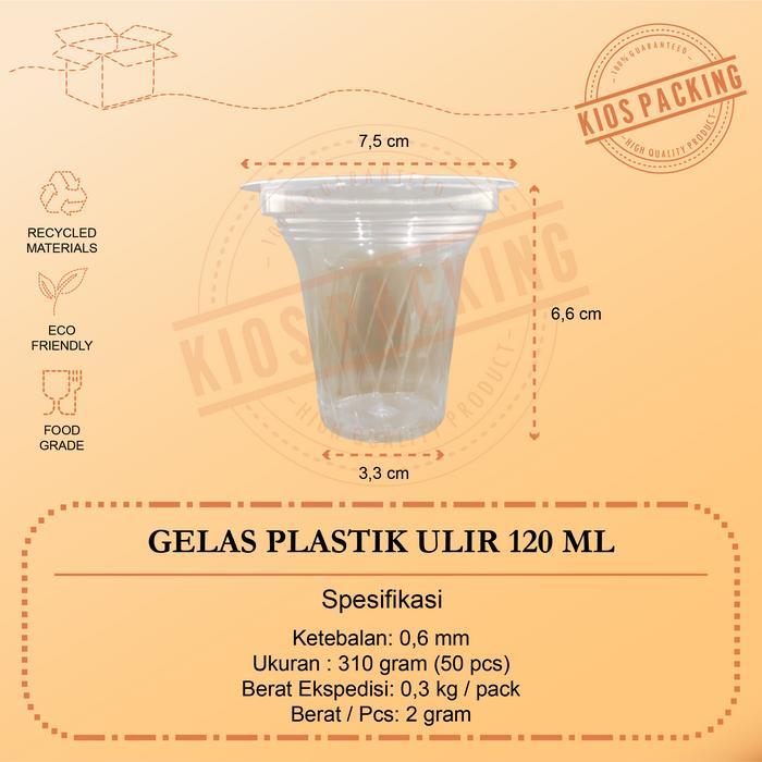 Ready Gelas Plastik Eskrim Jagung Jasuke Cup Ulir 120Ml 50Pcs