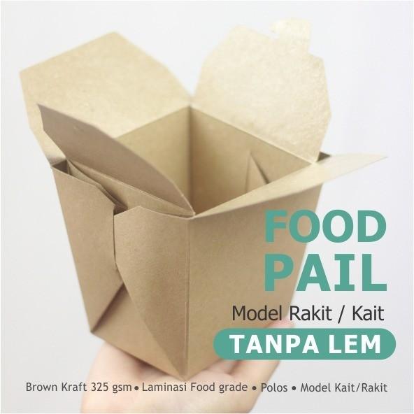 Food Pail L / Paper Rice Box Laminasi Foodgrade Ukuran L
