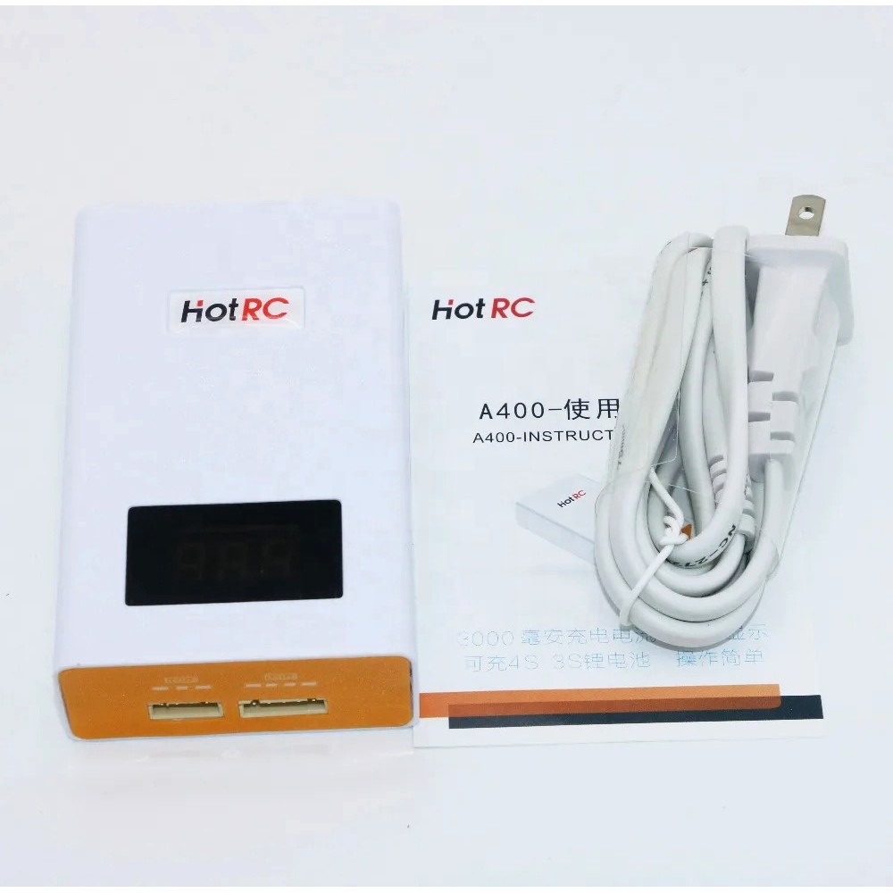 HOTRC A400 DIGITAL 3S 4S 3000MAH 40W RC LIPO BATTERY BALANCE CHARGER LED FAST CHARGE DISCHARGER FOR