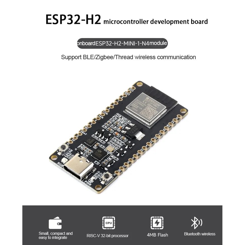 ESP32 H2 ESP32-H2-MINI-1-N4 DEVELOPMENT BOARD ESP32-H2-DEV-KIT WIFI BLUETOOTH5 WITH BUILT-IN 4MB