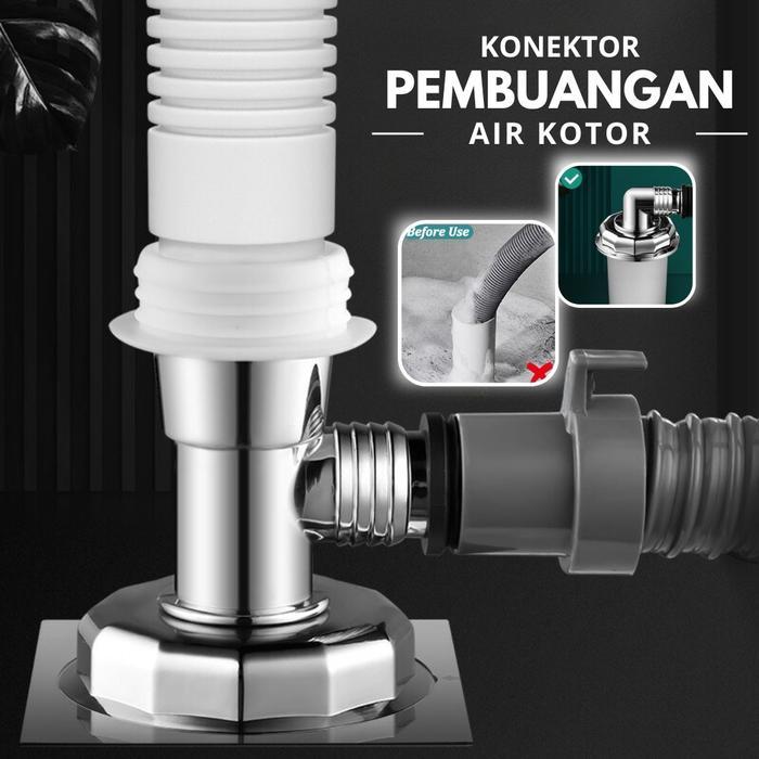 Toto - Konektor Sambungan Pembuangan Air Mesin Cuci Floor Drain Anti Tumpah Machine