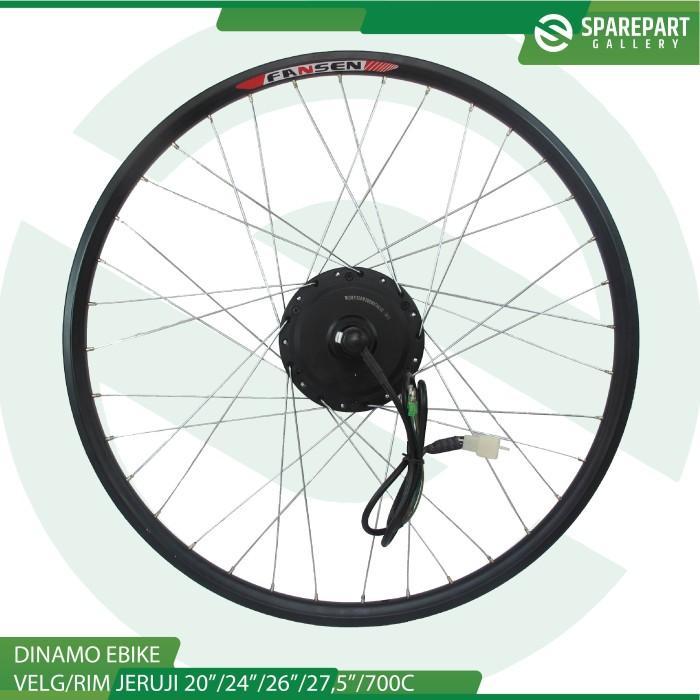 Ready Ebike Kit Sepeda Listrik Dinamo Bldc Roda Belakang 36V350W Dan Velg - Velg/Rim 20"
