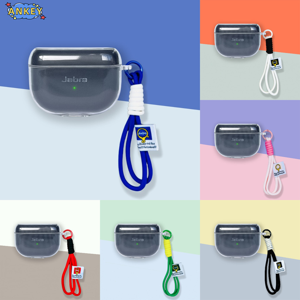 Clear Case for Jabra Elite 10 Soft Cover Jabra Elite 8 Active Lanyard Protective Elite10 Shells