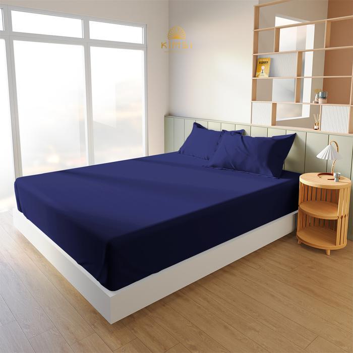 Turu - Seprai Set Katun Polos Premium Aesthetic 90X200/120X200/160X200/180X200 Termasuk Sarung
