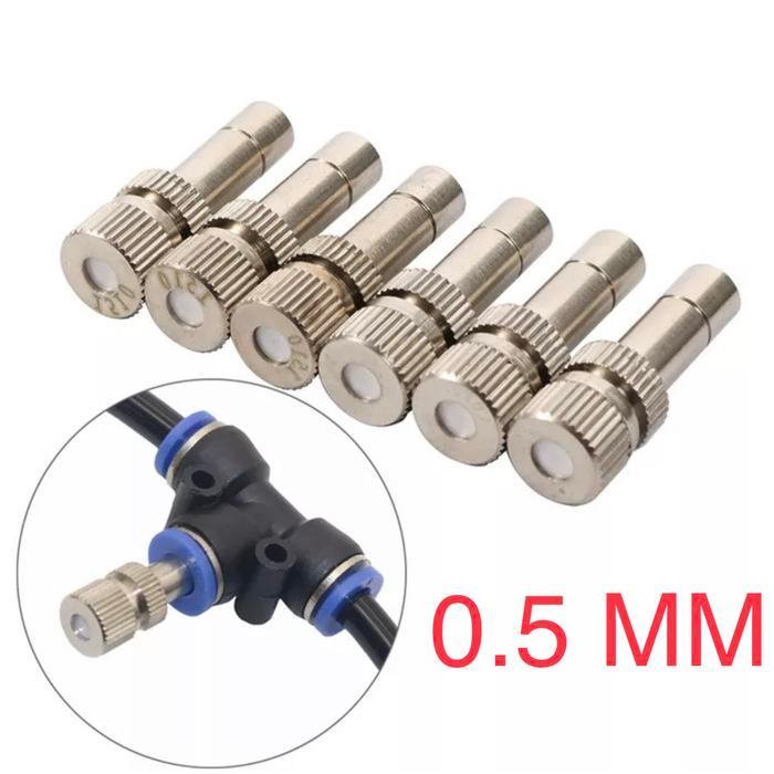 MIST NOZZLE 0.5MM SPRAYER KABUT EMBUN 0.5 MM MISTING SLIP LOCK 6MM FOGGER HEAD ANTI DRIP LOW