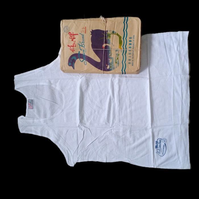 Promo Singlet Kaos Dalam Pria Swan Brand 100% Cotton Original Impor Made In Shanghai China Katun