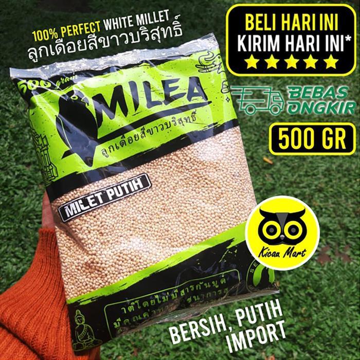 Milet Putih Kiloan Merk Vita ( White Millet ) Pakan Makanan Lovebird