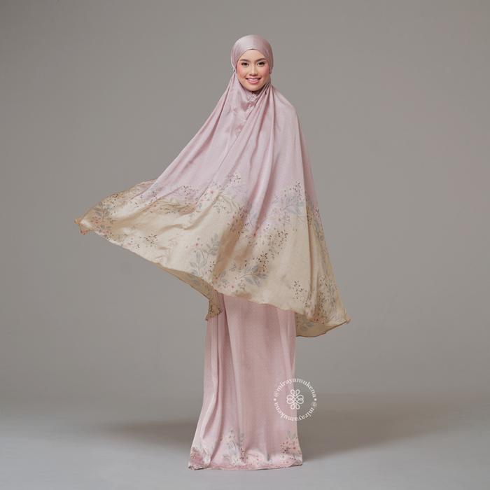 Mukena Travel Printing Miraya Wisteria Primrose Silk & Sajada