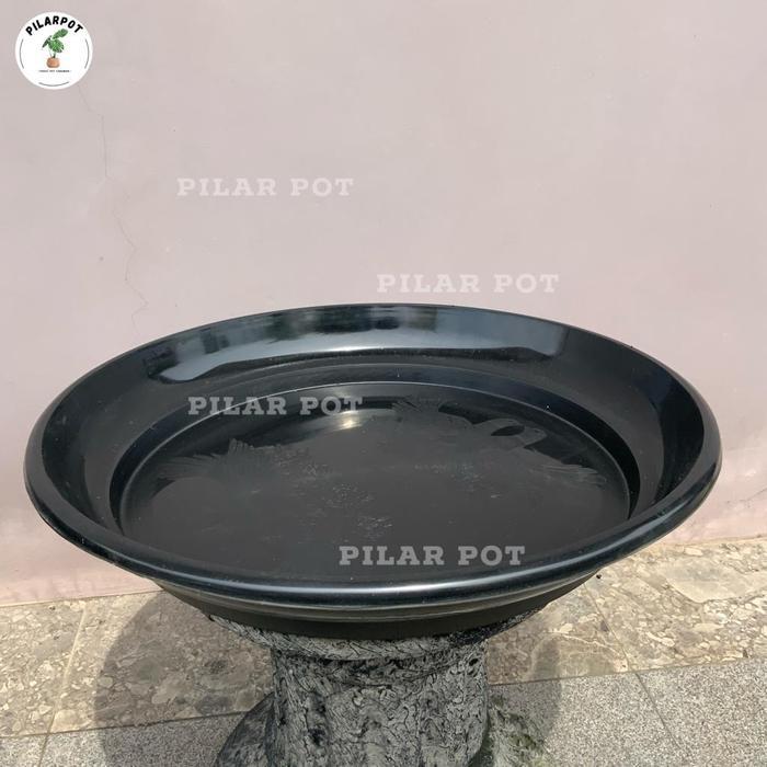 "New" tatakan alas pot bunga 60 hitam 49cm untuk pot 60cm - TATAKAN JUMBO