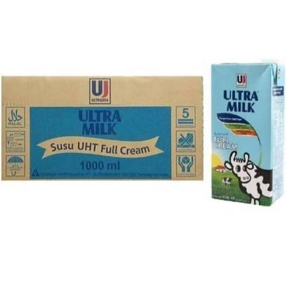 Promo Ultra Milk Susu Uht Full Cream & Coklat 1 Liter / 1000Ml 1 Dus Terlaris