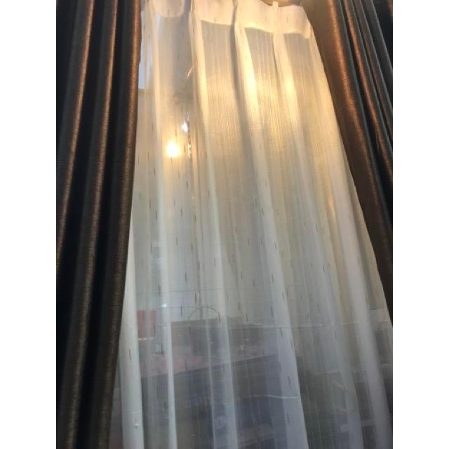 "New" Tirai Vitrage Vitrase Furing Motif Air Hujan Gold - Silver