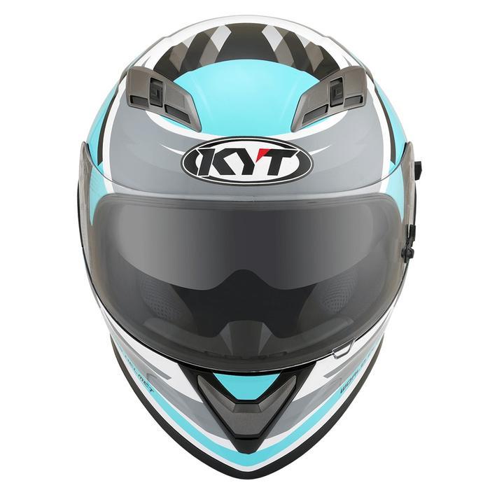 Helm Kyt Falcon Fr Flow - Black/Aqua Blue