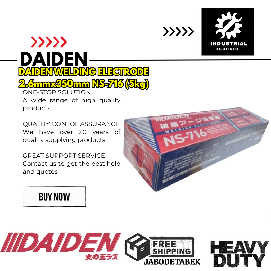 DAIDEN WELDING ELECTRODE 2.6mmx350mm NS-716 (5kg) KAWAT LAS / KAWAT ELEKTRODA