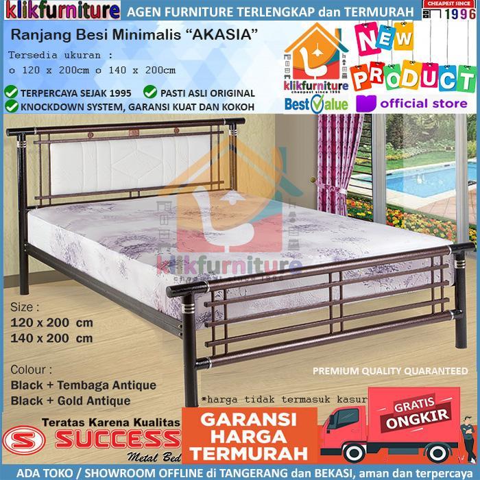 Ranjang Besi Success New Akasia 120X200 Cm Tempat Tidur Besi