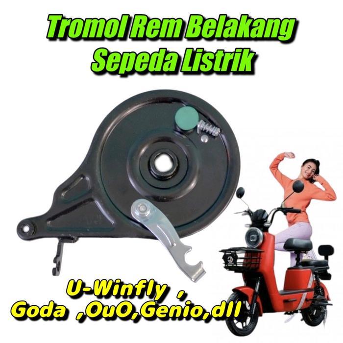 Polygon Drum Brake Belakang Besar Sepeda Listrik Universal Outdoor