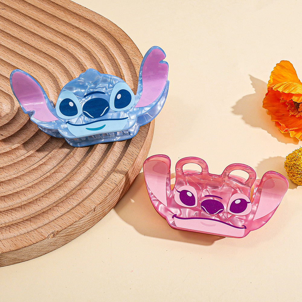 1PC/2PCS Hair claws shaped like the classic Disney animated characters Stitch and Angel are the top