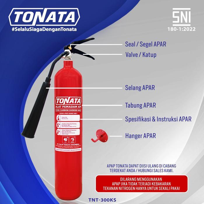 Apar 3 Kg Karbondioksida (Co2) Tonata / Set Komplit