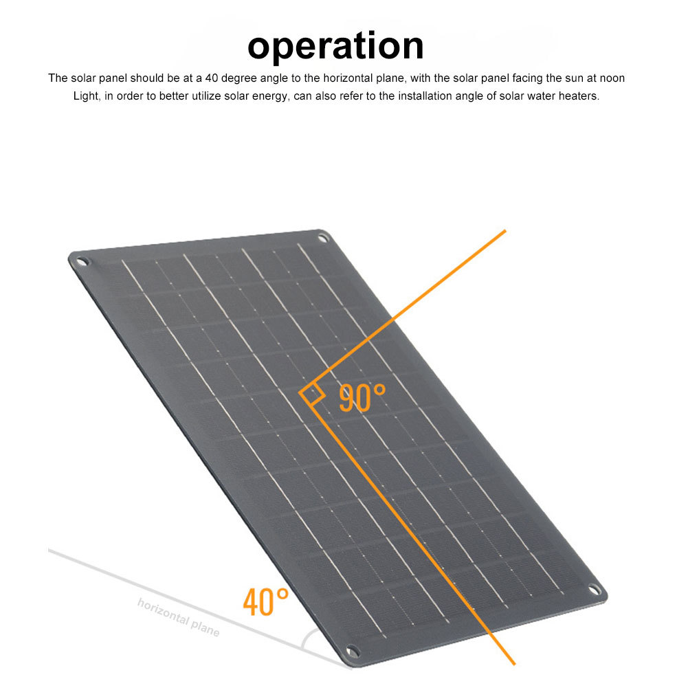 USB Solar Panel Charger Solar Phone Charger Lightweight Portable Solar Panel Kit Waterproof Solar
