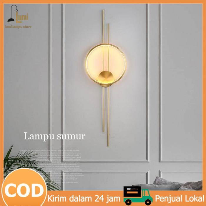 Lampu dinding led kamar tidur aesthetic lampu wall moulding hias ruang tamu hiasan dinding tempel