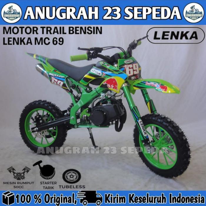 Motor Mini Anak Trail Lenka MC 69 Bensin Campur 2 Tak