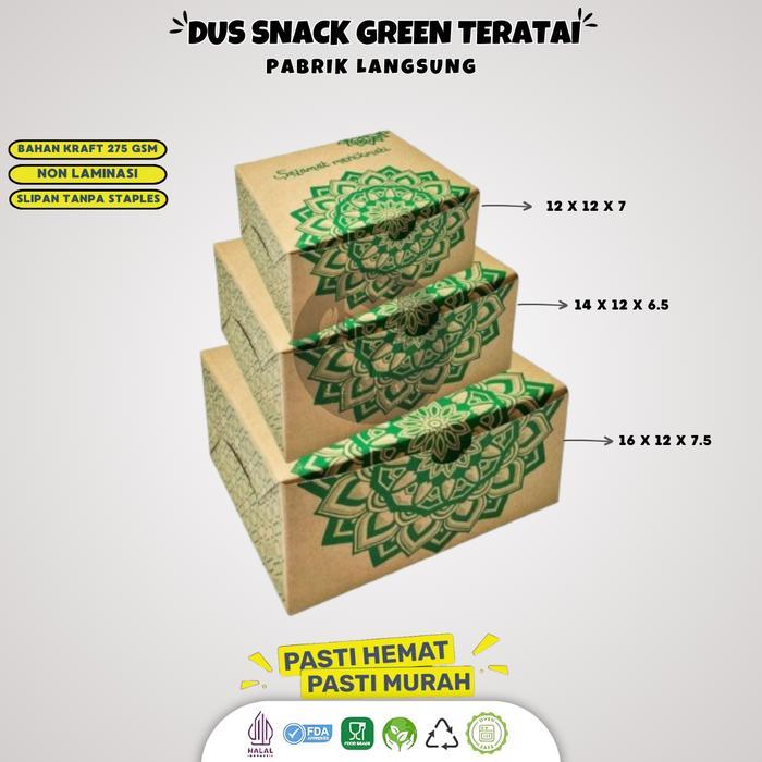 Terlaris (Isi 25 Pcs) Dus Snack 14X12 / Snack Box 12X14 / Dus Snack Kue Roti Cemilan Makanan /