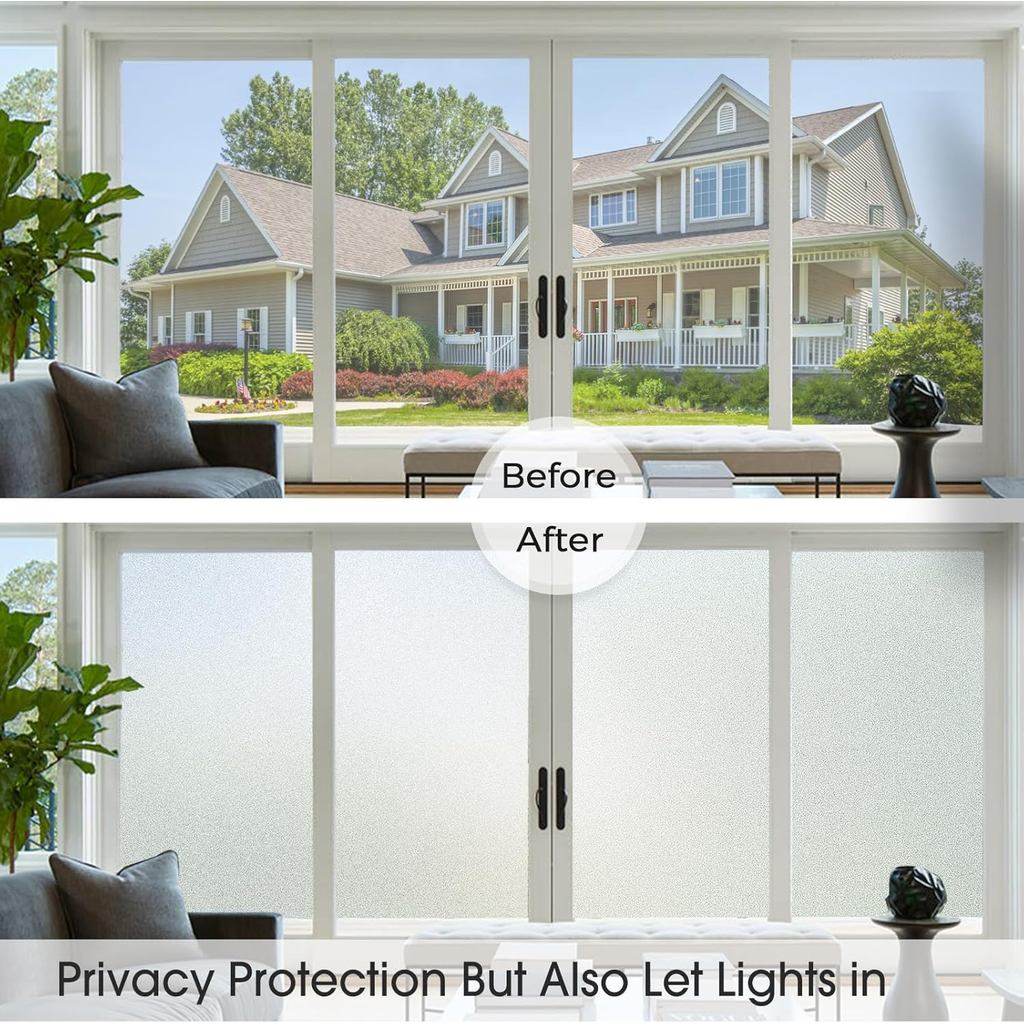 Window Privacy Film Frosted Glass Window Film Stained Glass Window Film Bathroom Window Frosting