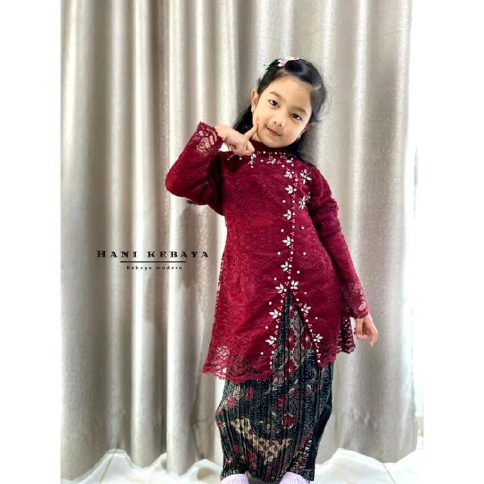 Best Seller Kebaya Janggan Anak Set Rok Prisket Batik Kebaya Anak Perempuan Usia 3 - 12 Tahun Kebaya