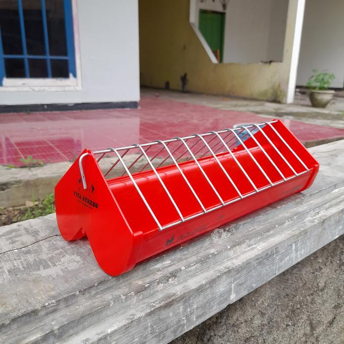 DOC FEEDER MERAH KECIL - TEMPAT RANSUM DOC KECIL MEDION - Tempat Pakan Makan Ayam DOC
