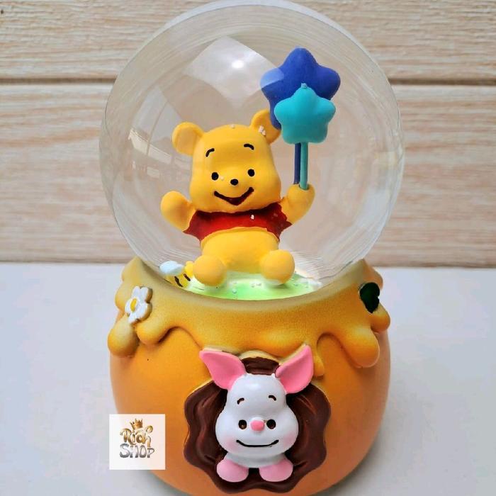 Snowball Unicorn Kotak Musik Bola Kaca Kristal Salju Lampu Waterball Snowglobe