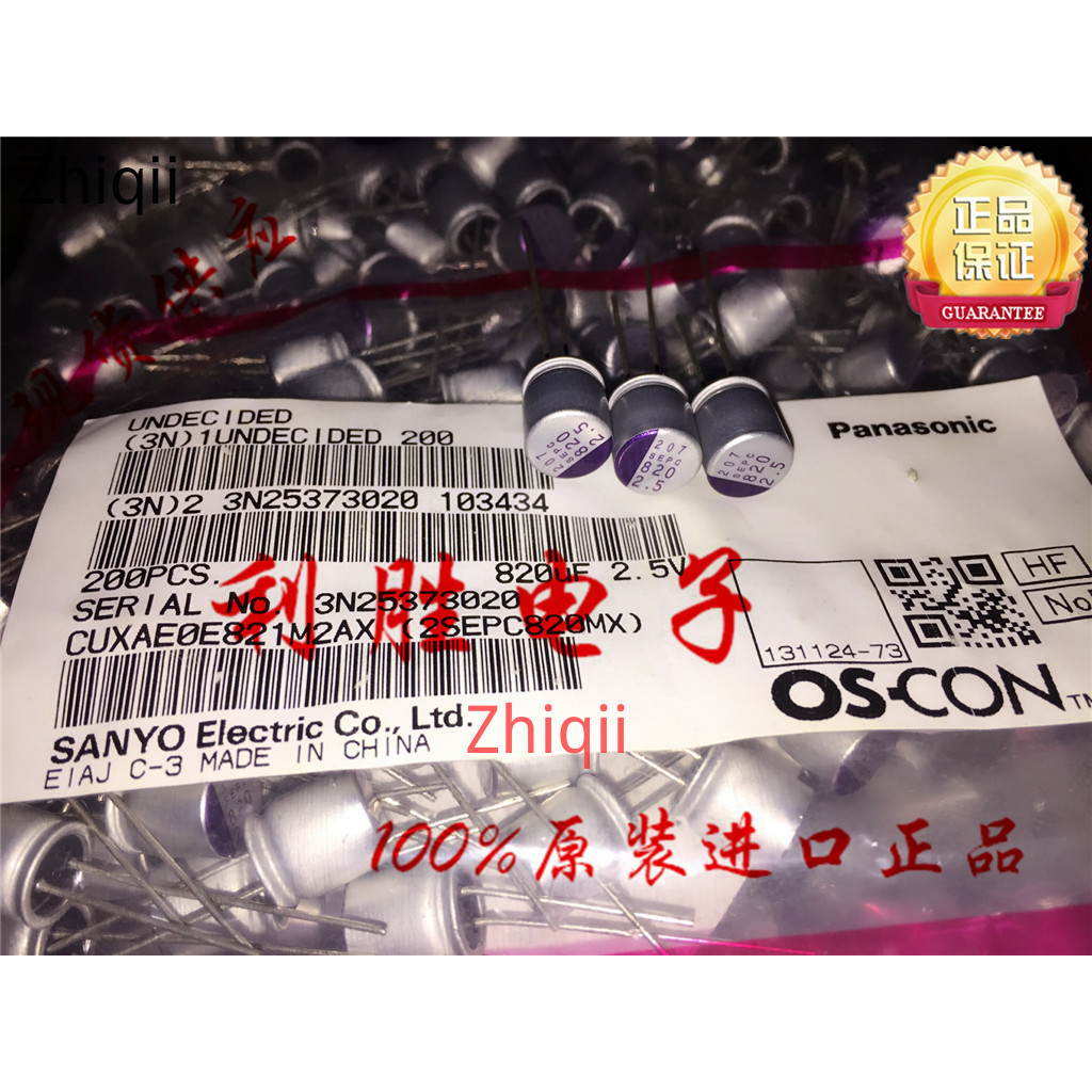 10pcs/30pcs Original new 820UF 2.5V Japan SANYO solid capacitor 2.5V820UF 8X9 SEPC