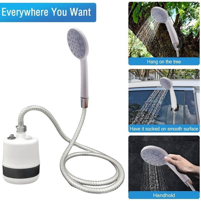 Spesial DISKON Portable Outdoor Shower KE805 - Shower Charger Set Sistem Baterai Charger