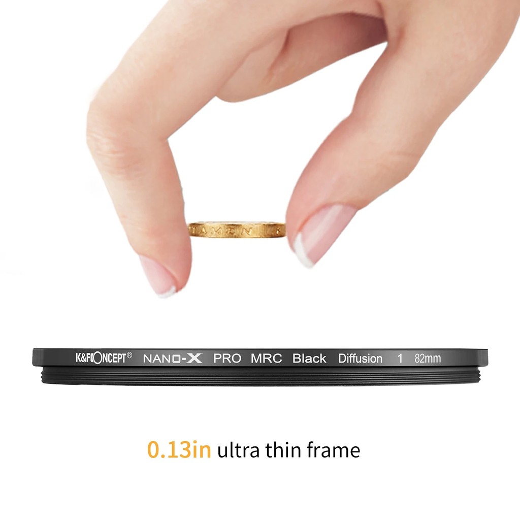 K&F Black Mist Diffusion Lens Filter C 1/2 1/1 1/4 1/8 Blcak Mist Filtro 58mm 67mm 77mm 82mm K&F