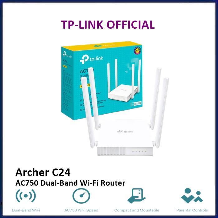 Tp-Link Archer C24 Ac750 Dual-Band Wi-Fi Router Tplink Archer C 24
