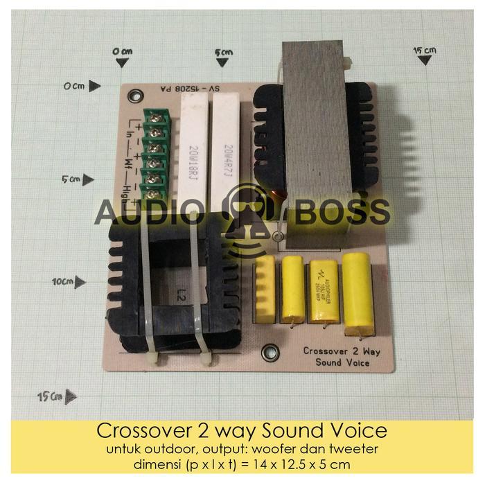 Crossover Pasif 2 Way Sound Voice 650 - 1000 Watt Woofer Dan Tweeter Populer