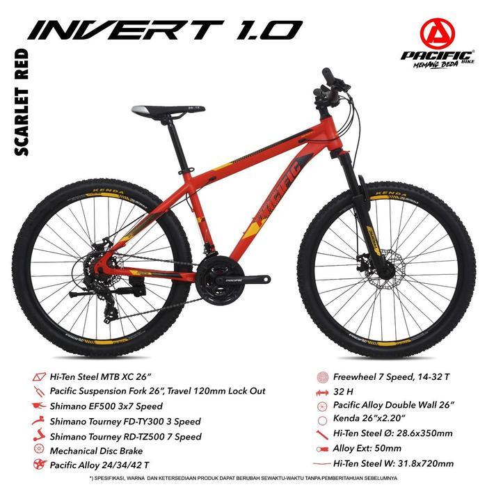 Sepeda MTB Gunung Dewasa 26 Pacific Invert 1.0