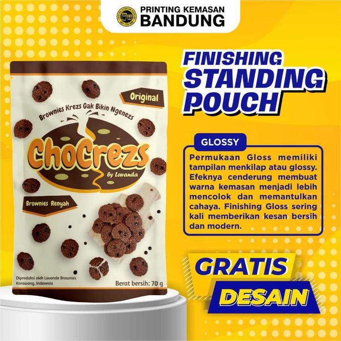Standing Pouch Custom Packaging Cetak Kemasan Makanan Ringan Snack Tbk