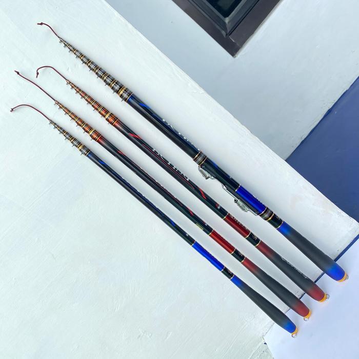 Joran Tegek Set Kolong Carbon Ruas Pendek Dan Panjang Ringan Dan Kuat Medium Action