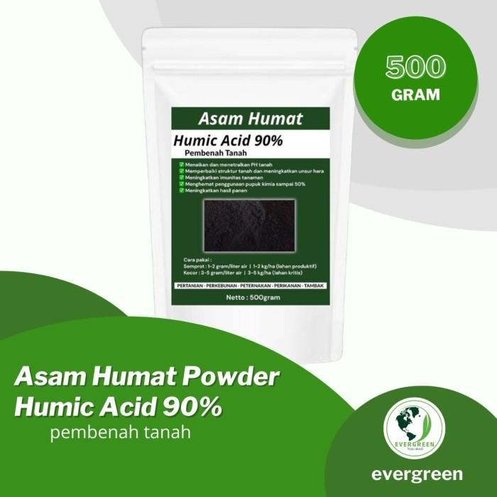 "New" Asam humat powder humic acid 90% 500 gram Asam humat pembenah tanah Tanaman Alami Benih