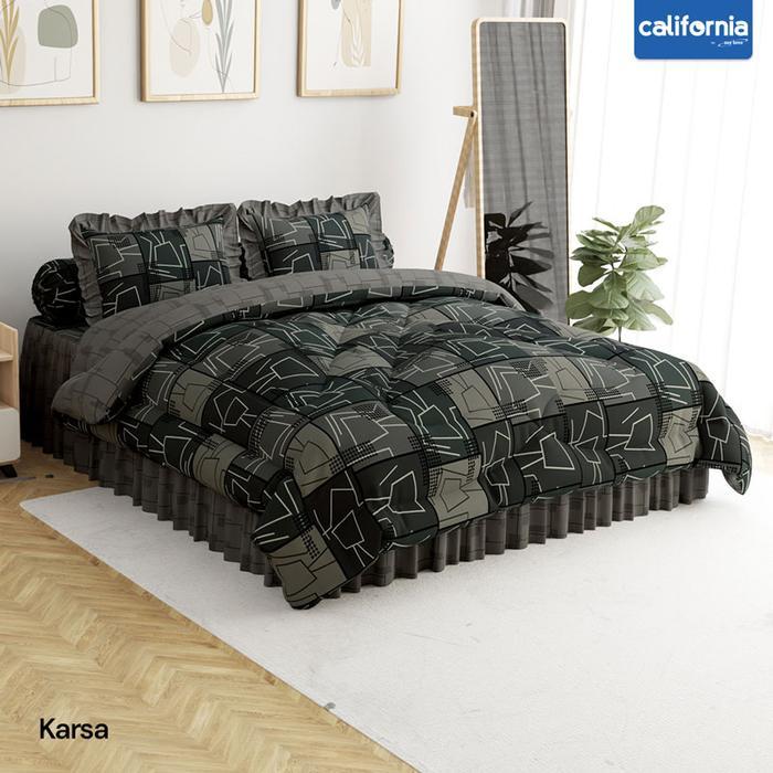 TERMURAH CALIFORNIA Bed Cover California Queen Rumbai 160x200 Bed Cover Set No 2 bed covers
