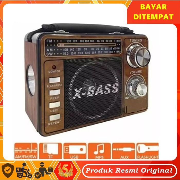 Speaker Sn-4020Bt Jadul Fm Am Sw Bluetooth Usb Micro Sd Player Ada Senter Bisa Cas Radio Antena