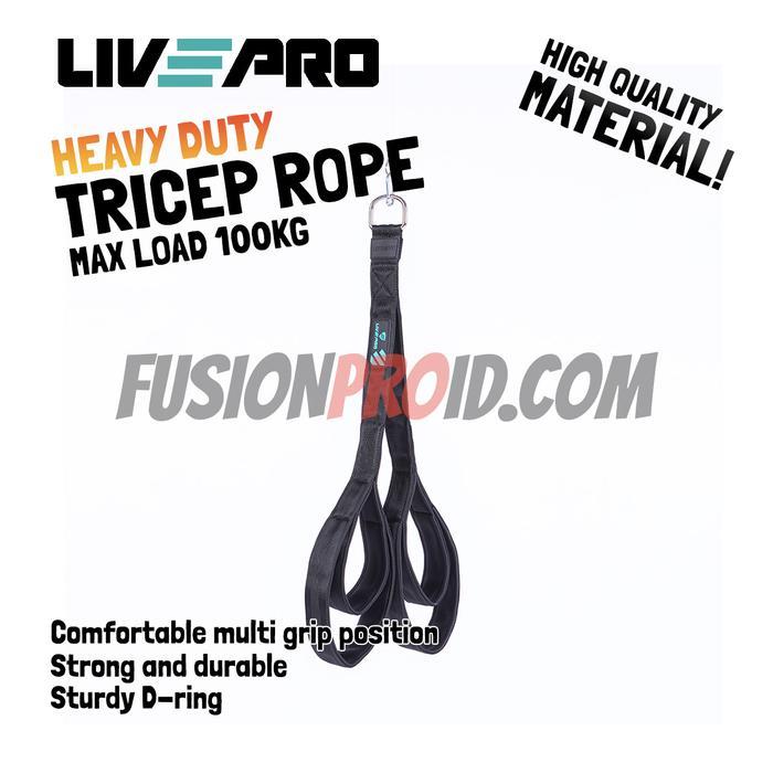 Nufit - Tricep Rope Tali Latihan Triceps Handle Bar Fitnes Fitness Gym Livepro