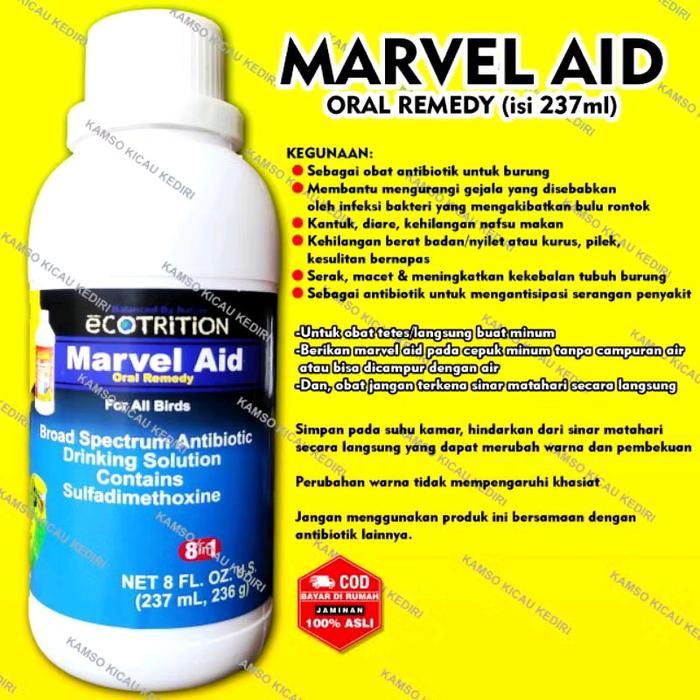 TERMURAH MARVEL AID + MARVEL AID 237 ML +MARVEL AID + ANTIBIOTIK+ ANTIBIOTIK BURUNG + OBAT BURUNG +