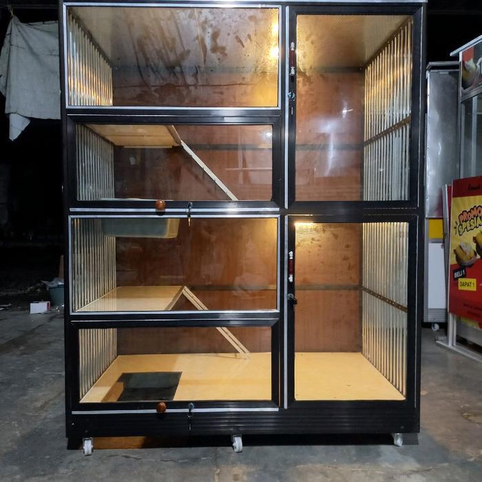 PROMO KANDANG KUCING ALUMINIUM 2 PINTU