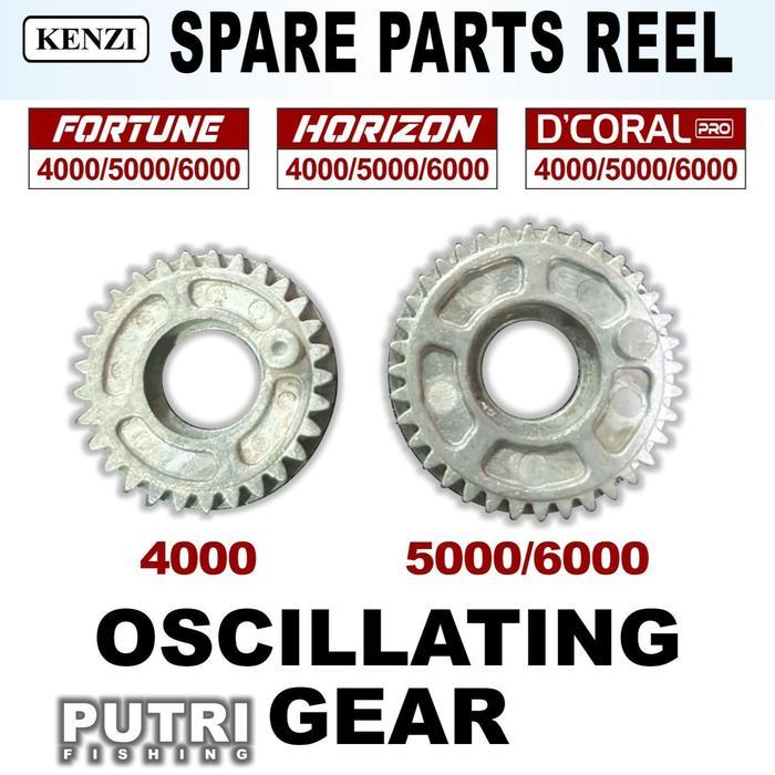SPAREPART REEL KENZI FORTUNE HORIZON D’CORAL PRO 4000 5000 6000 - Part Reel 7. Oscillating Gear Ukur
