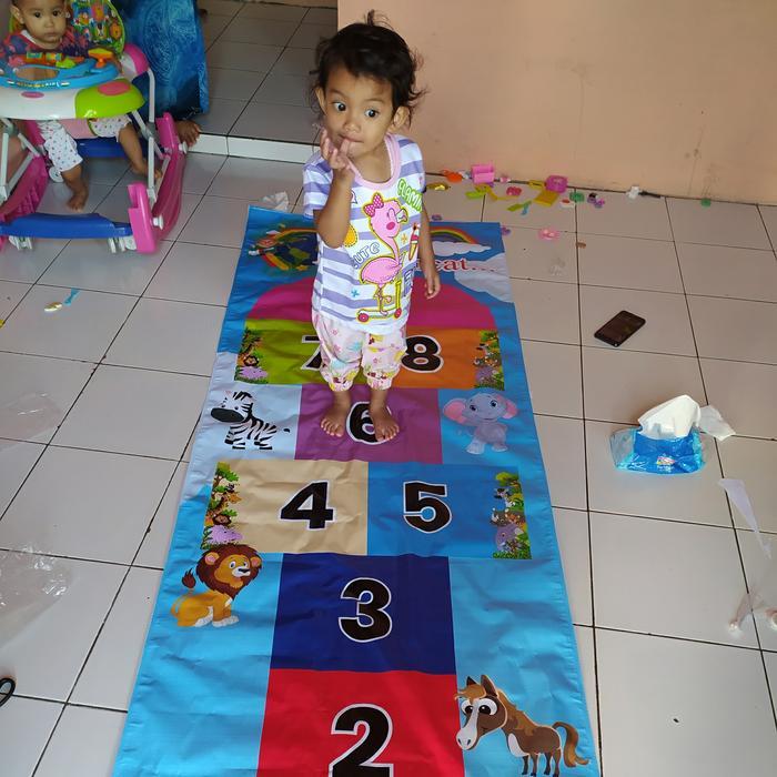` Karpet Mainan Anak Edukasi Engklek