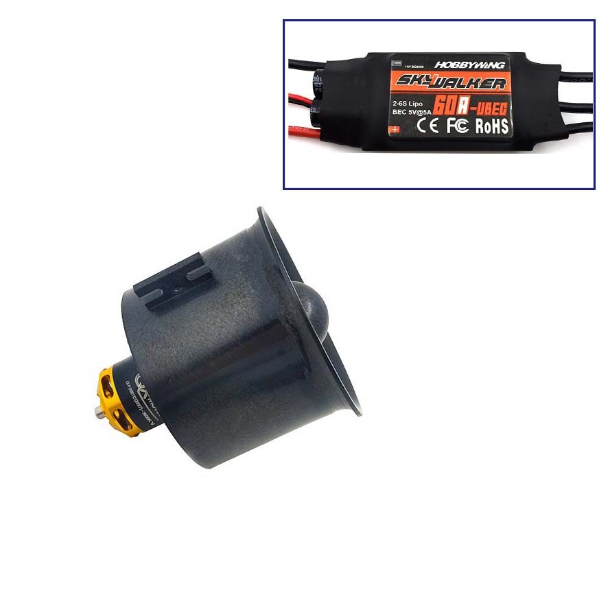 QX-Motor 70mm Ducted Fan EDF set 6 Blades With 4S 6S Brushless Motor