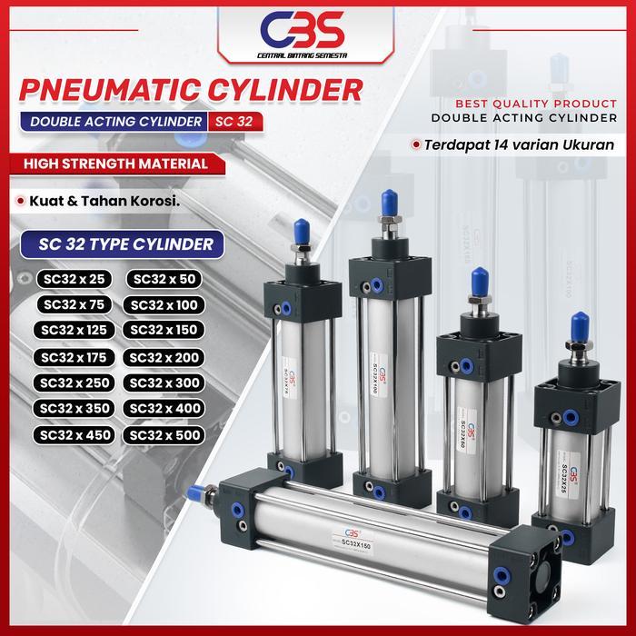 {Cbs} Cylinder Pneumatic Sc 32 Pneumatik Air Silinder Standard