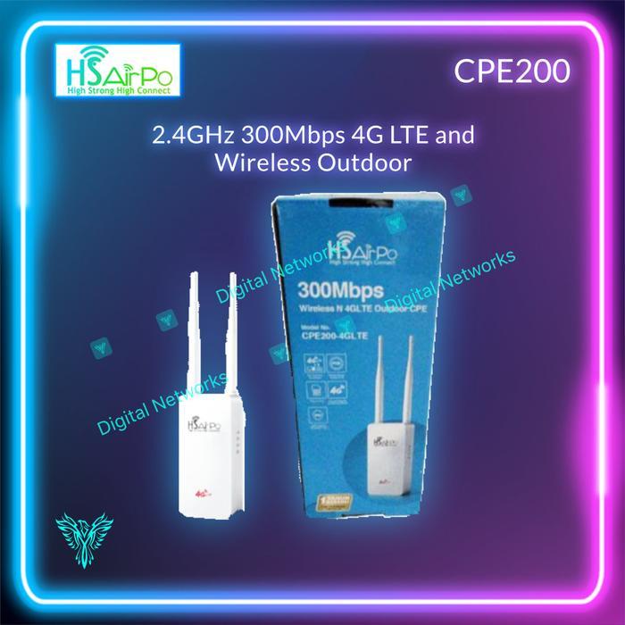Hsairpo Cpe200 Outdoor 4G Lte Wireless 2.4Ghz 300Mbps Hs Airpo Cpe200