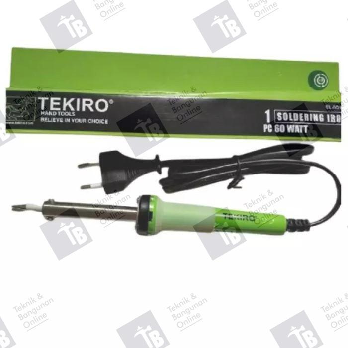 Tekiro Solder Listrik 60 Watt El-Sd1772 Dengan Mata Solder Stainless Dan Gagang Karet Isolator