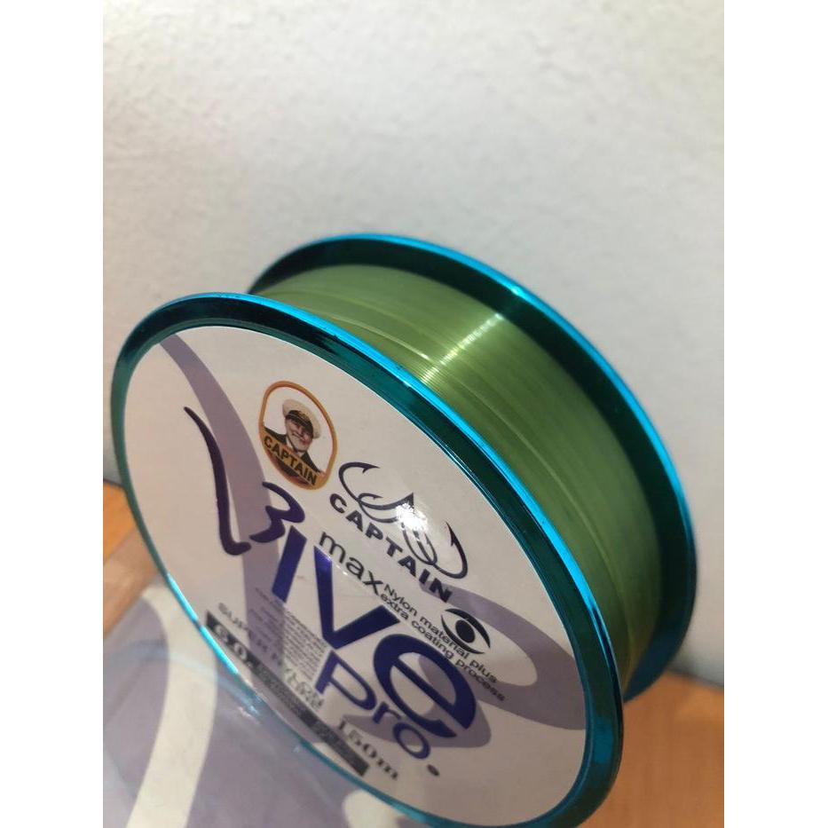 Terlaris Senar Pancing - Captain Vive Pro 150 Meter, Super Nylon Line, Cutting Water Ikan Umpan